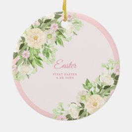 水彩リースイースター セラミックオーナメント