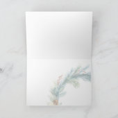 水彩リースクリスマスカード サンキューカード (内部)