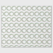 水彩リースクリスマスラッピング紙 ラッピングペーパー (フラット)