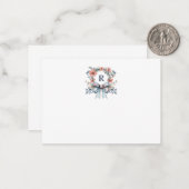 水彩リースパーソナライズされたモノグラムノートカード ノートカード (正面/裏面インサイチュ)