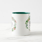 水彩リースピースオンアース ツートーンマグカップ (中央)