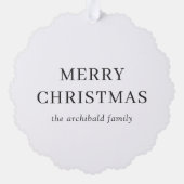 水彩リースフォトクリスモダンマス オーナメントカード (裏面)