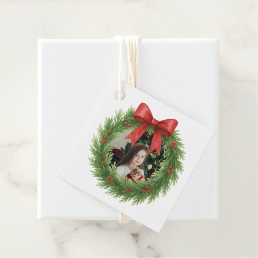 水彩リースフォトクリスモダンマス フェイバータグ (インサイチュ)