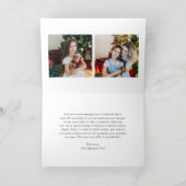 水彩リースフォトクリスモダンマス 箔シーズンカード (内側レイダウン)