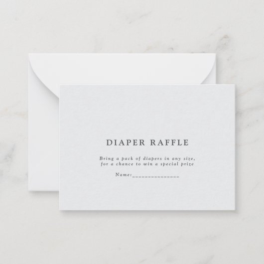 水彩リースベビーシャワーおむつラッフル ノートカード (正面)