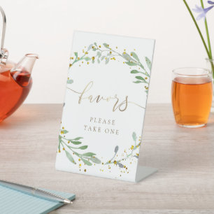 水彩リースペデスタル標識 台座サイン