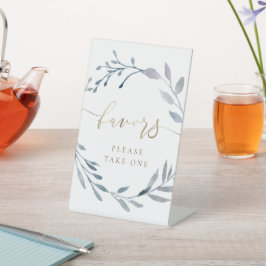 水彩リースペデスタル標識 台座サイン