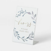 水彩リースペデスタル標識 台座サイン (正面)