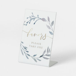 水彩リースペデスタル標識 台座サイン