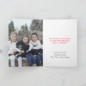 水彩リースメリークリスマス写真インサイド シーズンカード (内部)