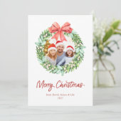 水彩リースメリークリスマス(写真付) (スタンド正面)