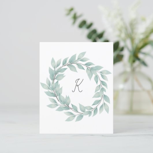 水彩リースモノグラム (スタンド正面)