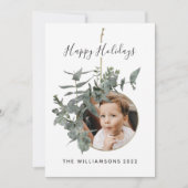 水彩リースリーフ植物写真 シーズンカード (正面)