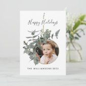 水彩リースリーフ植物写真 シーズンカード (スタンド正面)