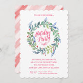 水彩リース収集 招待状 (正面/裏面)