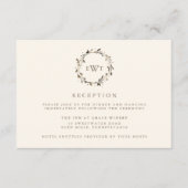 水彩リース披露宴カード | 小枝 エンクロージャーカード (正面)