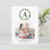 水彩リース数々の写真イニシャル シーズンカード (スタンド正面)