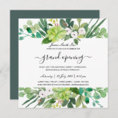 水彩リース観葉大開会式 招待状 (正面/裏面)
