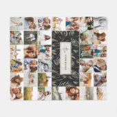 水彩リース38エレガント枚の写真ファモダンミリ フリースブランケット (正面(横))