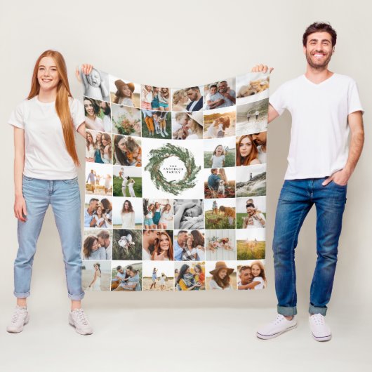 水彩リース38エレガント枚の写真ファモダンミリ フリースブランケット (インサイチュ)