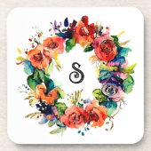 水彩リース コースター (正面)