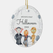 水彩リース|ベビー初のハロウィーン セラミックオーナメント (右)