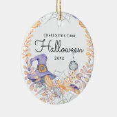 水彩リース |ベビー初のハロウィーン セラミックオーナメント (右)