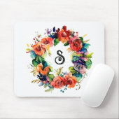 水彩リース マウスパッド (マウス)