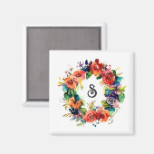 水彩リース マグネット (正面/裏面)