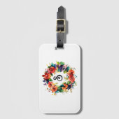 水彩リース ラゲッジタグ (正面縦)