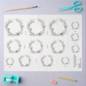 水彩リース（花付） 薄葉紙 (クラフト)