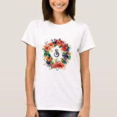 水彩リース Tシャツ (正面)