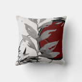 水彩リーフと円の抽象デザイン クッション (裏面)