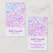 水彩リーフの羽のパタカラフルーン 名刺 (正面/裏面)