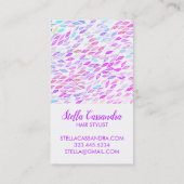 水彩リーフの羽のパタカラフルーン 名刺 (裏面)