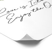 水彩リーフオープンバー標識 ポスター (角)