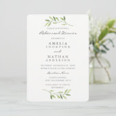 水彩リーフリハーサルディナー招待状 招待状 (スタンド正面)