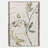 水彩リーフ分岐 スローブランケット (正面縦)