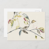 水彩リーフ分岐 ポストカード (正面/裏面)