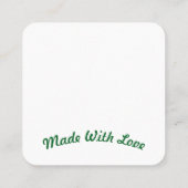 水彩リーフ柄イヤリングカード コーリングカード (裏面)