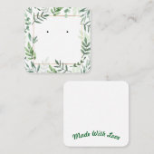 水彩リーフ柄イヤリングカード コーリングカード (正面/裏面)