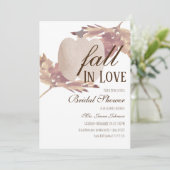 水彩リーフ秋カボチャブライダルシャワー 招待状 (スタンド正面)