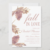 水彩リーフ秋ブライダルシャワー招待 招待状 (正面)
