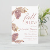 水彩リーフ秋ブライダルシャワー招待 招待状 (スタンド正面)