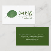 水彩リーフ芝生サービスビジネスカード 名刺 (正面/裏面)