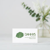 水彩リーフ芝生サービスビジネスカード 名刺 (スタンド正面)