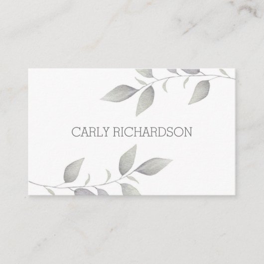 水彩リーフ 名刺 (正面)