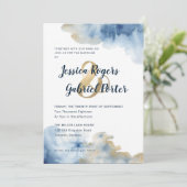 水彩ルクス結婚式招待状5" x 7" 招待状 (スタンド正面)