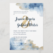水彩ルクス結婚式招待状5" x 7"