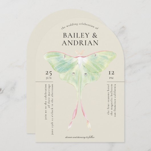 水彩ルナモス結婚ズ 招待状 (正面/裏面)